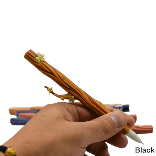 Maydahui 6 bolígrafos gel flor de cerezo tinta negra miniatura 5