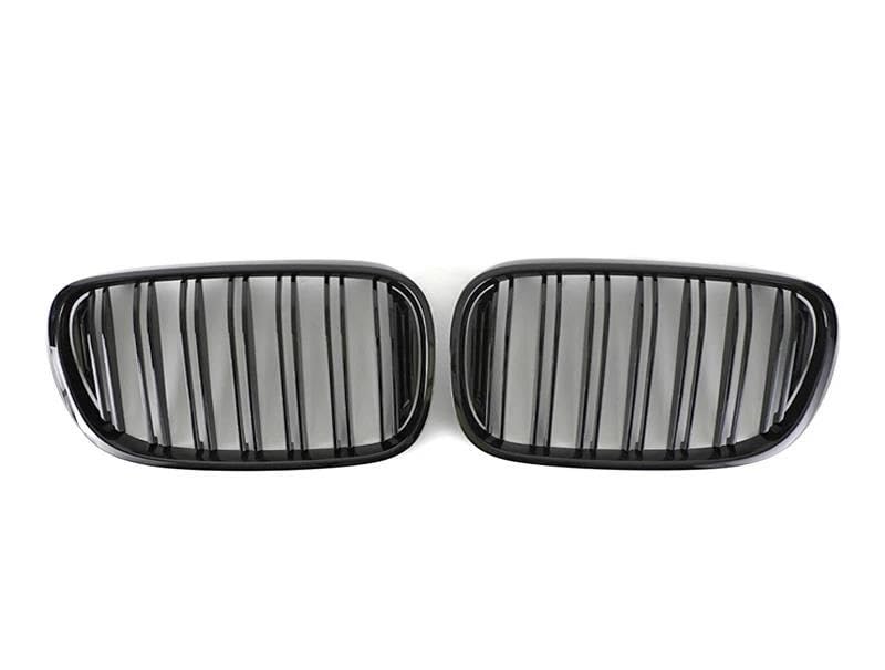 Rejilla delantera Serie 7 G11 G12 2015-2018 de doble listón negro mate