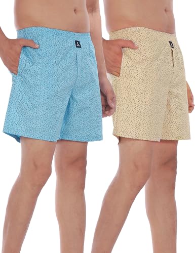 Image of Cotton Boxer Shorts for Men, Breathable, Comfortable & Lightweight (Pack of 2)