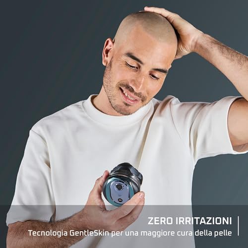 Rowenta GentleBald, Rasoio per Capelli con 5 Testine Flessibili in Titanio, Motore Potente e Tecnologia GentleSkin, Autonomia di 80 Minuti, con Blocco Viaggio e Custodia Antiurto, TN3110E0 - Immagine 4