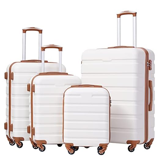 Coolife 4 Piece Lightweight Luggage Set