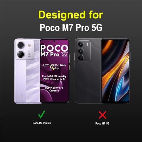 Image of Zapcase Back Case Cover for Poco M7 Pro 5G | Compatible for Poco M7 Pro 5G Back Cover | Liquid Silicon Magic Case with Camera Protection | Black