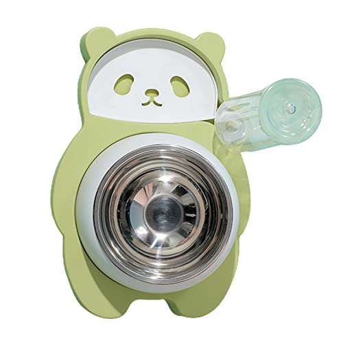 2 で 1 ペット食器犬水フードボウル非流出自動ディスペンサーコンボセットパンダボウルペット自動給餌器と