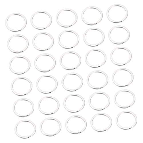 Porte-clés anneaux circulaires métalliques plats pour accessoires de voiture et artisanat