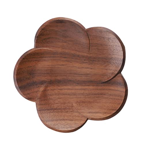 BESTonZON 1pezzi Sottobicchieri Per Tazze in Legno Cuscinetti Isolanti Forma Di Fiore Portabicchieri Per Accessori Da Tè Protezione Per Tavolo e Scrivania Decorazione Pratica Per Cucina