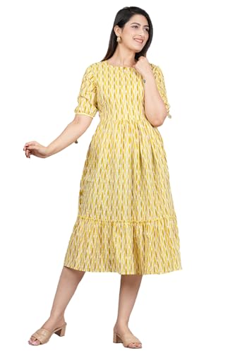 Image of Kuruti B Sheets Women's Cotton Floral Printed Regular Fit Anarkali Kurta for Women
