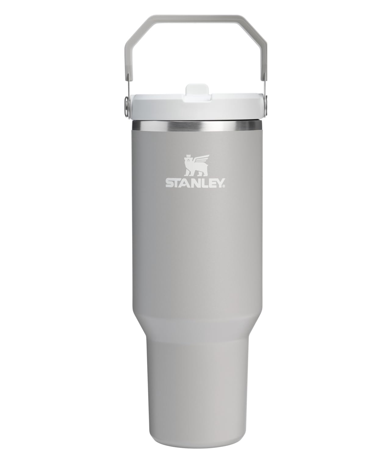 STANLEY IceFlow 2.0 Flip Straw Tumbler, 40 oz, Ash | Easy Carry Handle | Twist On Lid and Flip Up Straw | Leak Resistant Water Bottle | Insulated Stainless Steel | BPA-Free