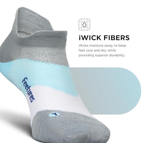 Image of Feetures Elite Light Cushion Mini Crew Sock - Sport Sock with Targeted Compression