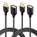 USB Extension Cable, Besgoods 2-Pack 10ft/3m USB 2.0 Type A Male to A Female Extension Cord USB Cable Extender with Gold-Plated Connectors, Black