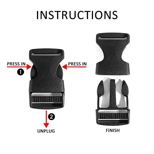 ZWZNBL 16pcs 20mm Black Plastic Replacement Buckles, Multi-Function, Suitable for Clothing Belts, Backpacks - Image 3