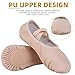 Imagen de Acfoda Zapatillas de Danza Cuero Zapatos de Ballet Suela Completa Calzado Gimnasia Ritmica Transpirable Antideslizantes Bailarinas para Niña y Mujer Beige 39