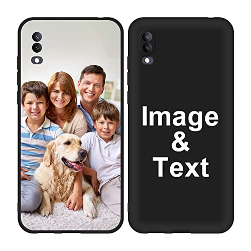 Styletify Custom Phone Case for Jitterbug Smart 3, Personalized Photo Case Picture Bumper Silicone Customized Case Soft Matte Candy Cases Protective Phone Cover Birthday Gift Black