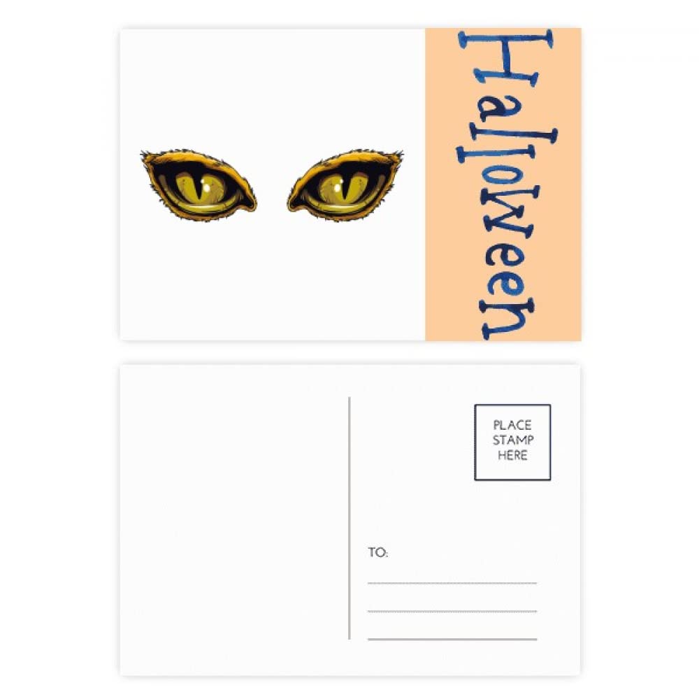 Cartes postales Halloween œil de chat en lot de 20 illustration