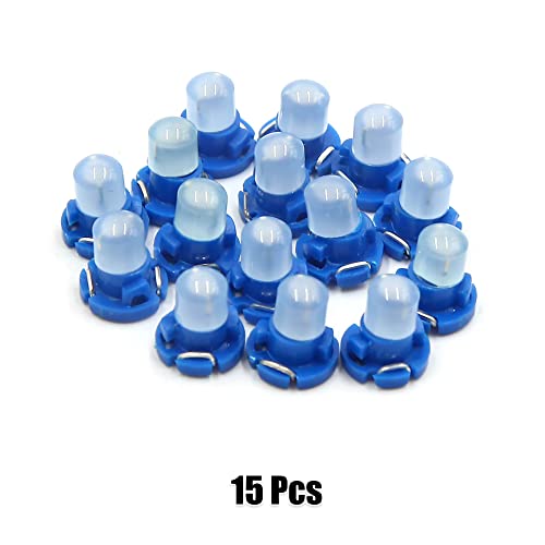 uxcell 15pcs Luz LED azul T4.2 12V para tablero automotriz miniatura 6