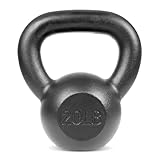 ProsourceFit Solid Cast Iron Kettlebells Weights for Full Body Workout, 20 LB