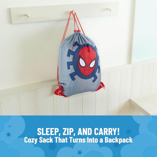 Jay Franco Marvel Spiderman Spidey Dots Slumber Sack - Cozy & Warm Kids Lightweight Slumber Bag/Sleeping Bag