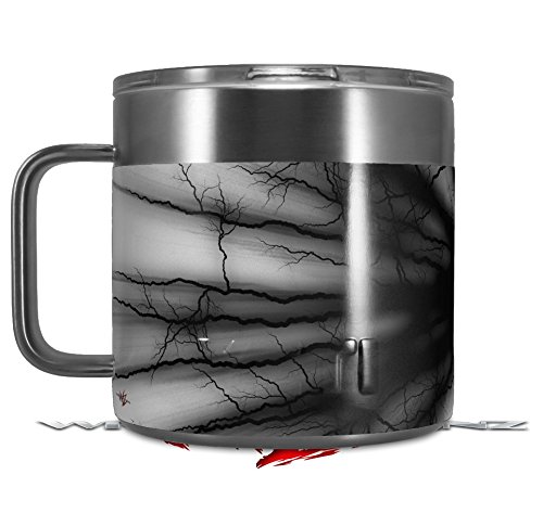WraptorSkinz Skin Decal Wrap for Yeti Coffee Mug 14oz Lightning Black - 14 oz CUP NOT INCLUDED
