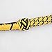 Paracord Nylon Bull Whip 6 Foot 12 Plait Yellow & Black Bullwhip Star Triaxial Handle Hand Crafted Heavy Duty