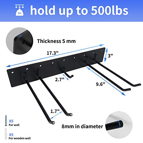 2 Pack Tool Storage Rack Heavy-Duty Metal Garage Wall Mount Organizer Holds Up To Max 200 Lbs… #TOP1