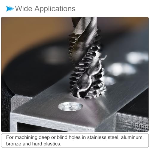 CoCud Spiralnut-Gewindebohrer, M10X1.5 Gewindegröße, Nitrierbeschichtung HSS-Gewindewerkzeug - (Anwendungen: zur Bearbeitung von Löchern und klebrigen Materialien)