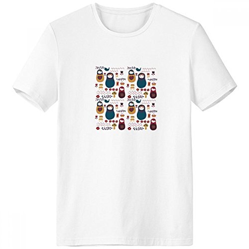 T-shirt coton Matriochka de qualité supérieure avec imprimé affiche russe