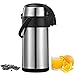 Caraffa Termica 3l, Distributore D'acqua Con Azione Pompa, Airpot/Pallone in Acciaio Inossidabile, Doppio Isolamento E Bevanda Leggera, Bevanda Calda E Fredda, Perfetta Per Caffè E Tè