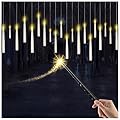Prerish 20PCS Floating Candles with Wand, Flickering Warm Light Taper LED Flameless Candles with Wand Remote, Magic Hanging Candles, Christmas Decoration for Home Indoor Party