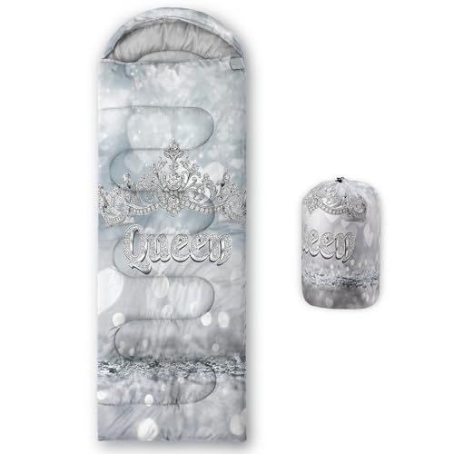 Image of QOOMO Ball Flower Camping Sleeping Bags,3 Season Warm & Cool Weather,Lightweight,Waterproof Sleeping Bags for Adults & Kids,Traveling,and Outdoors,Camping Gear Equipment