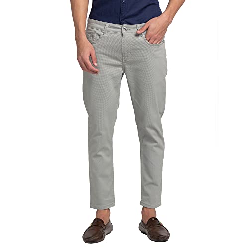 Image of Being Human Beige Cropped Fit Chinos for Men Clothing