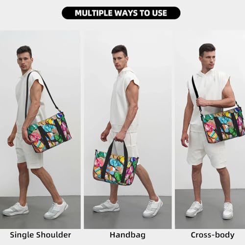 Sac de sport pliable et sac de voyage noir | Modèle mixte One Size - 6
