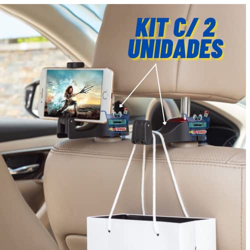 2 Suportes de celular gancho p/bolsa sacola carro traseiro