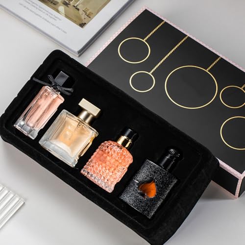 WALDSEELE 4pcs Premium Parfüm Geschenkset Für Frauenlanganhaltender Duft Parfüm Tragbarer Damendüftehautverträgliche Parfüm Geschenk Freundingeburtstagsgeschenk Für Frauen