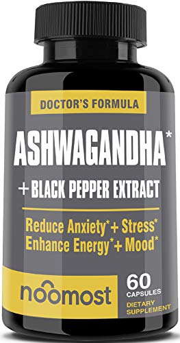 Ashwagandha Capsules 2700mg, 100% Pure Ashwagandha Root Powder & Black Pepper Extract Helps