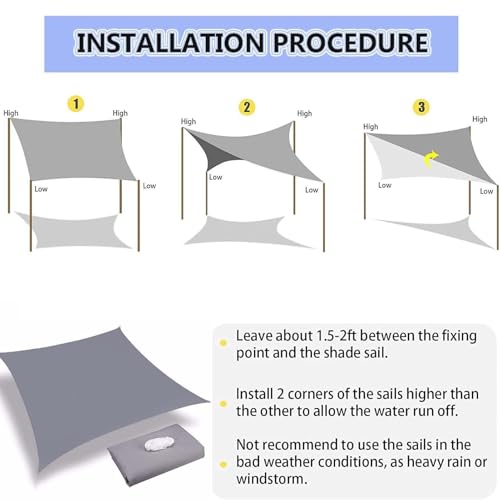 Voile d'ombrage respirant et résistant aux intempéries pour terrasse - 8
