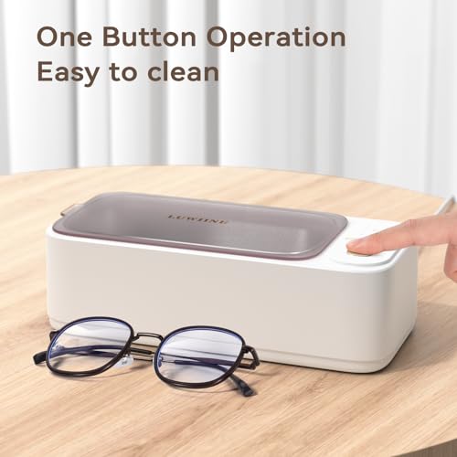 LUWIINE máquina ultrassônica de limpeza de anéis, limpador de joias com tanque de aço inoxidável de