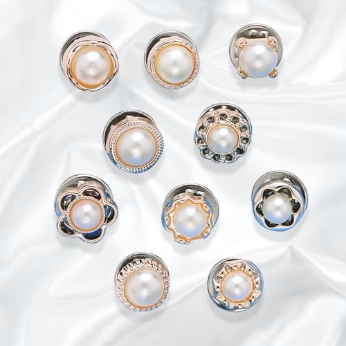 20pcs Brooch Pins for Women - Cover Up Button Pins Instant Button Jeans & Shirt Safety Brooch Enamel Modesty Pins Pearl Brooch Buttons for DIY Clothing Dress Coat - Image 4