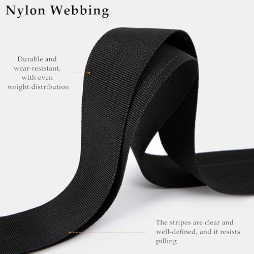 Image of 52 inch Universal Laptop Shoulder Strap Replacement - Adjustable Duffel Bag & Briefcase Belt with Comfortable Shoulder Pad and Metal Hooks
