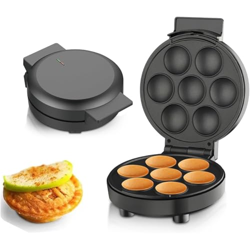 Mini Cupcake Maker with Non-Stick Coating and Double-Sided Heating for 7 Cupcakes