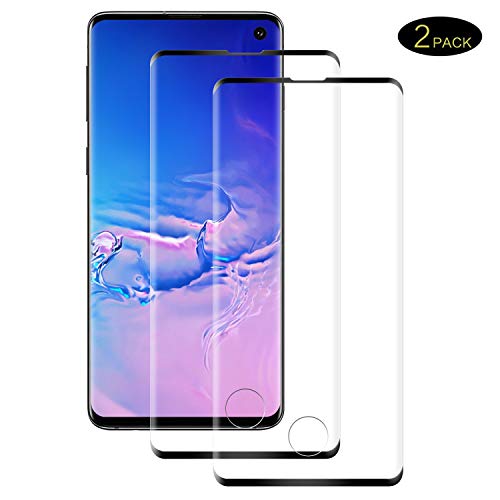 POOPHUNS Samsung Galaxy S10 Verre trempé, Pack de 2 Couvir l'écran Complèt HD,Dureté 9H Galss,Anti Rayures,sans Bulles Vitre Film Protection écran pour Samsung Galaxy S10