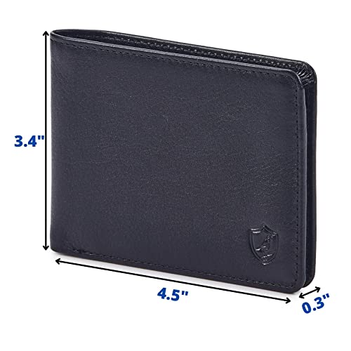 Wallet for Men Bifold Real Leather RFID Blocking Front Pocket Ultra Slim & Thin Stylish Minimalist with ID Window in Gift Box (NAPA, Black) by Cochoa - Used condition - Image 2