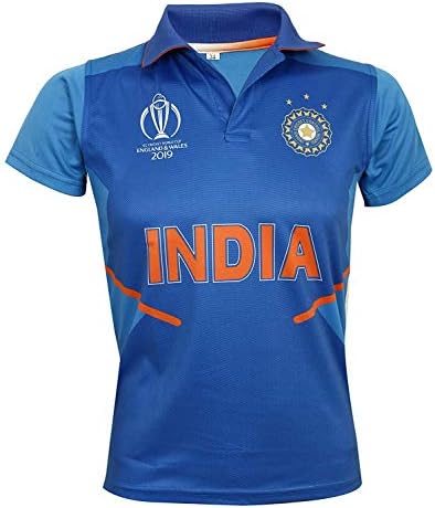 KD Cricket Custom Jersey WC 2019 Supporter T-Shirt ODI Cricket Team Uniform India Australia South Africa England Pakistan Bangladesh Sri Lanka with Your Choice Name and Number Print(CU-IND42)