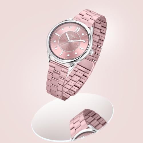 Image of Letoff Vintage Mature Women Watch, Sophisticated Ladies Wrist Watch, Magnetic Strap, Stainless Steel 3ATM Waterproof Quartz Analog Watch