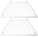 SPARES2GO Universal Adjustable Extendable Fridge Shelf Refrigerator Freezer Shelves (Pack of 2, White Plastic Coated)