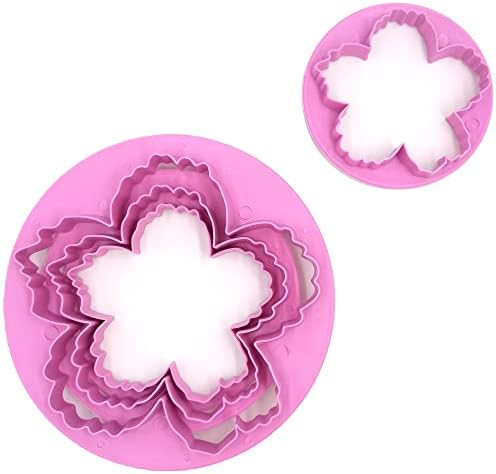 gobaker Big Peony Flower Cutters Set, Fondant Cake Gum Paste Flower Petal Cookie Cutter for Cake Decoration