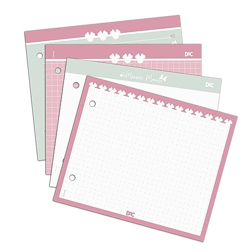 Refil de Folhas para Mini Ficheiro Horizontal com 80 decoradas - Minnie