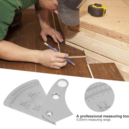 Schweißlehre, Edelstahl HFG26 Fächerförmiges Prüfwerkzeug für Kehlnahtschweißungen mit Normskala