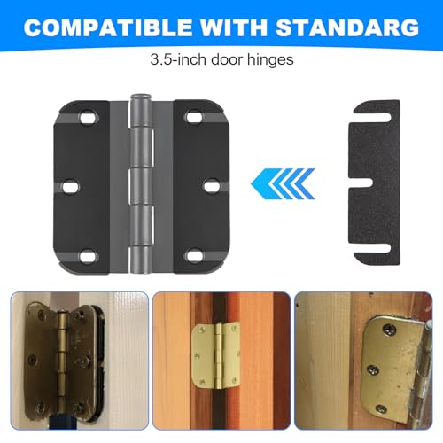 Image of Door Hinge Shims, Filling Gaps in Interior Doors Adjusting The Spacing to Align Them, Used to Solve Problems Such As Door Air Leakage, Can Be Trimmed,3.5 Inch (100, 3.5 Inch Hinge Shims)