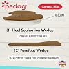 pedag Correct Plus | German Handmade 3/4 Length Wedge for Oversupinators | Vegetable Tanned Leather Top Rubber Orthotic Footbed | 1 Pair, Large (Size 8-10 Men)