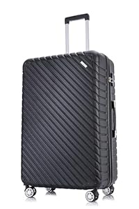 FLYMAX 24" Medium Suitcase 4 Wheel Lightweight Luggage Hard Shell ABS Travel Case Hold Check in Fits 15kg - 20kg Medium Size + 3 Digit Lock + Telescopic Handle 67 Litre Capacity