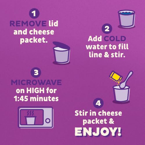Image of Annie's Super! Mac Classic Cheddar Microwave Cups, 4ct, 11.44 oz | 15g Protein and 5g Fiber Per Serving, Organic Pasta, Microwave Ready in About 2 Minutes